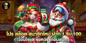 โปร สล็อต สมาชิกใหม่ ฝาก 1 รับ 100 เงื่อนไขและข้อควรรู้ก่อนสมัคร